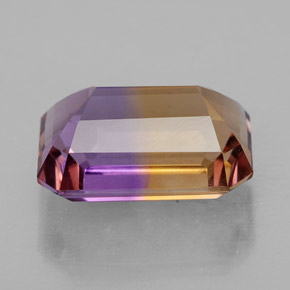 Ametrino bicolor natural 9,44ct, corte esmeralda, VVS