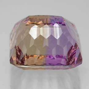 Ametrino bicolor natural 14,66ct, corte esmeralda, VVS