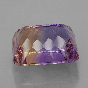 Ametrino bicolor natural 13,10ct, corte esmeralda, VVS