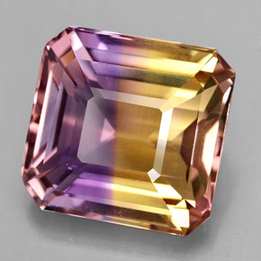 Ametrina Bicolor Natural 12.16ct, Corte Esmeralda, VVS