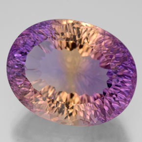Ametrina Bicolor Natural 17.43ct, Corte Oval, VVS
