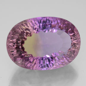 Ametrino bicolor natural 13,50ct, corte oval, VVS