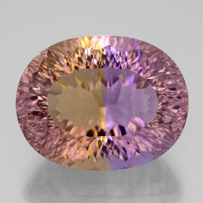 Ametrino bicolor natural 13,60ct, corte oval, IF