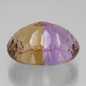 Ametrino bicolor natural 13,60ct, corte oval, IF