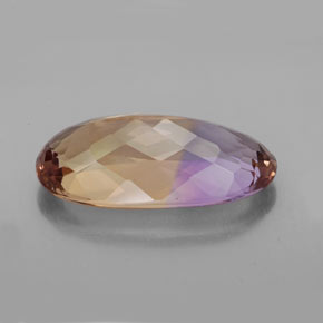 Ametrino bicolor natural 18,48ct, corte oval, VVS