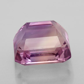 Ametrino bicolor natural 4,64ct, corte esmeralda, VVS-VS