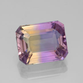 Ametrina Bicolor Natural 4.35ct, Corte Esmeralda, VVS-VS