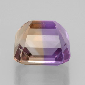 Ametrino bicolor natural 4,23ct, corte esmeralda, VVS