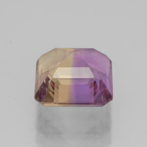 Ametrino bicolor natural 2,90ct, corte esmeralda, VVS