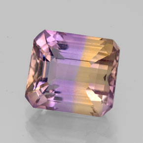 Ametrina Bicolor Natural 3.97ct, Corte Esmeralda, VVS