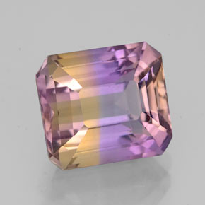 Ametrina Bicolor Natural 3.97ct, Corte Esmeralda, VVS