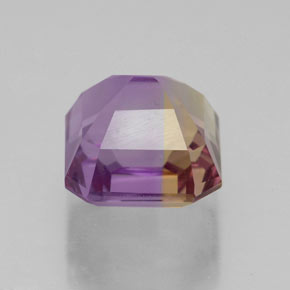 Ametrino bicolor natural 4,15ct, corte esmeralda, VVS