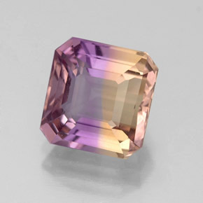 Ametrina Bicolor Natural 2.88ct, Corte Esmeralda, VVS