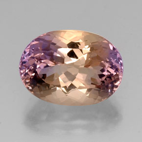 Ametrino bicolor natural 8,82ct, corte oval, VVS-VS