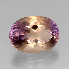 Ametrino bicolor natural 8,82ct, corte oval, VVS-VS