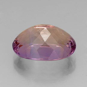 Ametrino bicolor natural 8,82ct, corte oval, VVS-VS