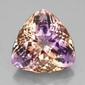 Ametrino bicolor natural 9,29ct, trillion, VVS