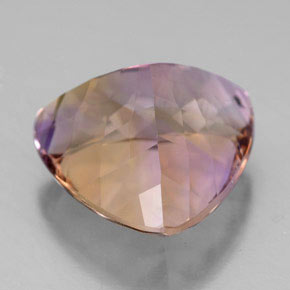 Ametrino bicolor natural 9,29ct, trillion, VVS
