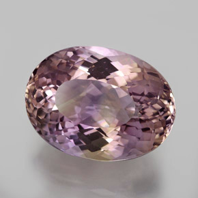 Ametrino bicolor natural 12,55ct, corte oval, VVS
