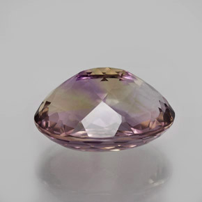 Ametrino bicolor natural 12,55ct, corte oval, VVS