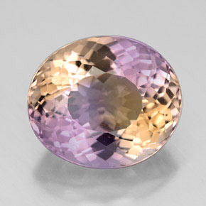Ametrino bicolor natural 8,50ct, corte oval, VS