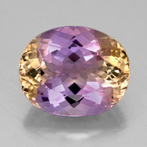 Ametrino bicolor natural 7,88ct, corte oval, VVS