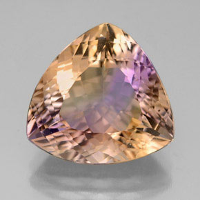 Ametrino bicolor natural 7,13ct, trillion, VVS-VS