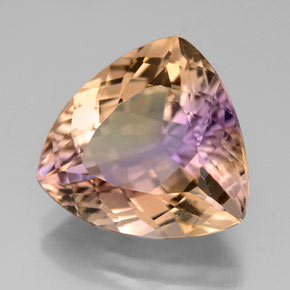 Ametrino bicolor natural 7,13ct, trillion, VVS-VS
