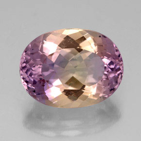 Ametrino bicolor natural 5,69ct, corte oval, VVS