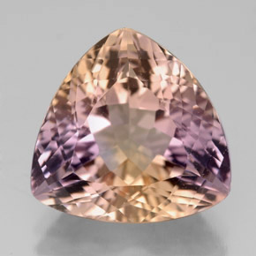 Ametrino bicolor natural 7,60ct, trillion, VVS