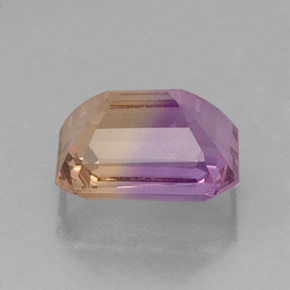 Ametrino bicolor natural 3,57ct, corte esmeralda, VVS-VS