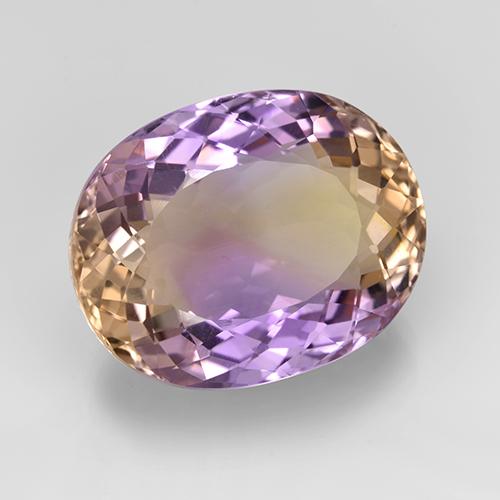 Ametrina bicolor Natural 16.25ct, Corte Oval, VVS
