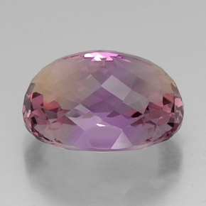 Ametrino bicolor natural 17,66ct, corte oval, VVS-VS