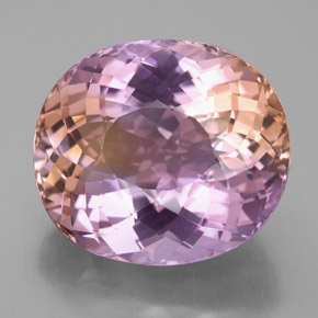 Ametrino bicolor natural 25,99ct, corte oval, VVS