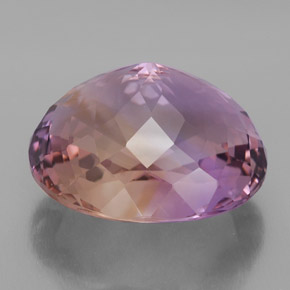 Ametrino bicolor natural 25,99ct, corte oval, VVS