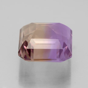 Ametrino bicolor natural 5,01ct, corte esmeralda, VVS-VS