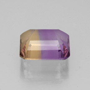 Ametrino bicolor natural 3,03ct, corte esmeralda, VS