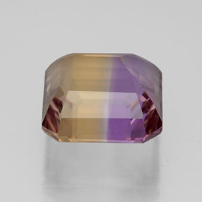 Ametrino bicolor natural 5,07ct, corte esmeralda, VVS