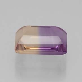 Ametrino bicolor natural 2,85ct, baguete, VVS-VS