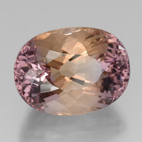 Ametrino bicolor natural 19,41ct, corte oval, VVS