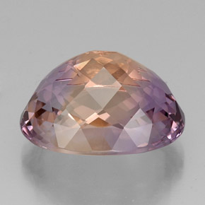 Ametrino bicolor natural 19,41ct, corte oval, VVS