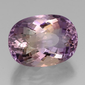 Ametrino bicolor natural 19,15ct, corte oval, IF