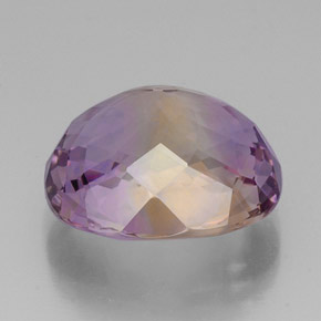 Ametrino bicolor natural 16,02ct, almofada cortada, IF