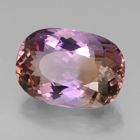 Ametrino bicolor natural 25,08ct, corte oval, VVS