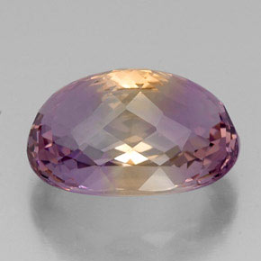 Ametrino bicolor natural 19,00ct, corte oval, VVS