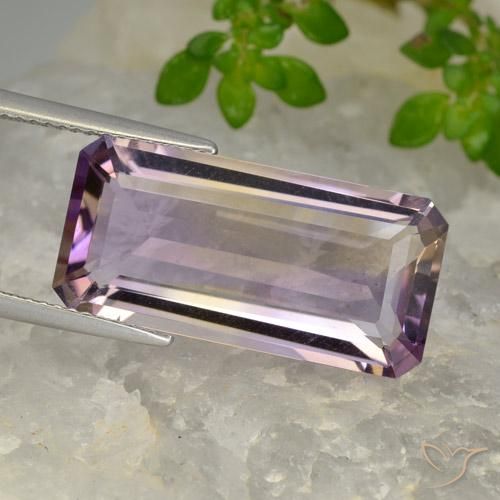 11.71ct Natural bicolor Ametrina, Corte Esmeralda, VVS-VS