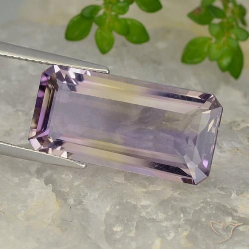Ametrina bicolor Natural 11.71ct, Corte Octógono / Esmeralda, VVS-VS