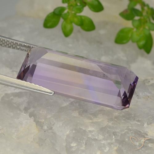 Ametrina bicolor Natural 11.71ct, Corte Octógono / Esmeralda, VVS-VS