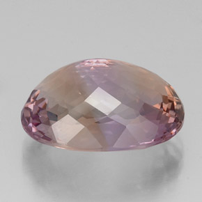 Ametrino bicolor natural 17,90ct, corte oval, IF