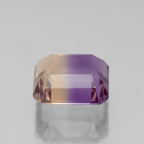 Ametrino bicolor natural 2,97ct, corte esmeralda, VS